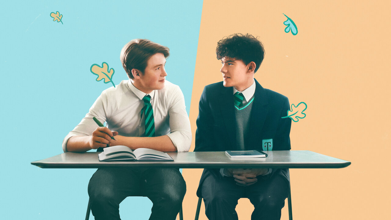 Joe Locke e Kit Connor como Charlie e Nick em Heartstopper.